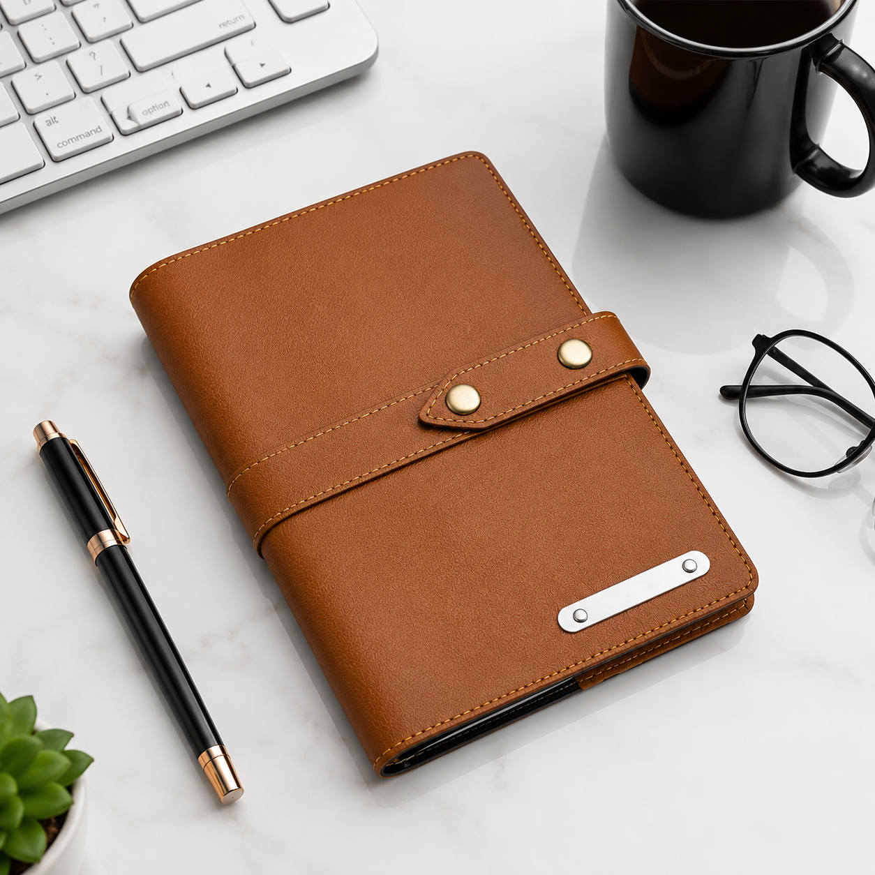 A5 NOTBOOK DETACHABLE COVER / ORGANIZER SLOTYS MYC 09 BLACK / MYC 010 BROWN image 2