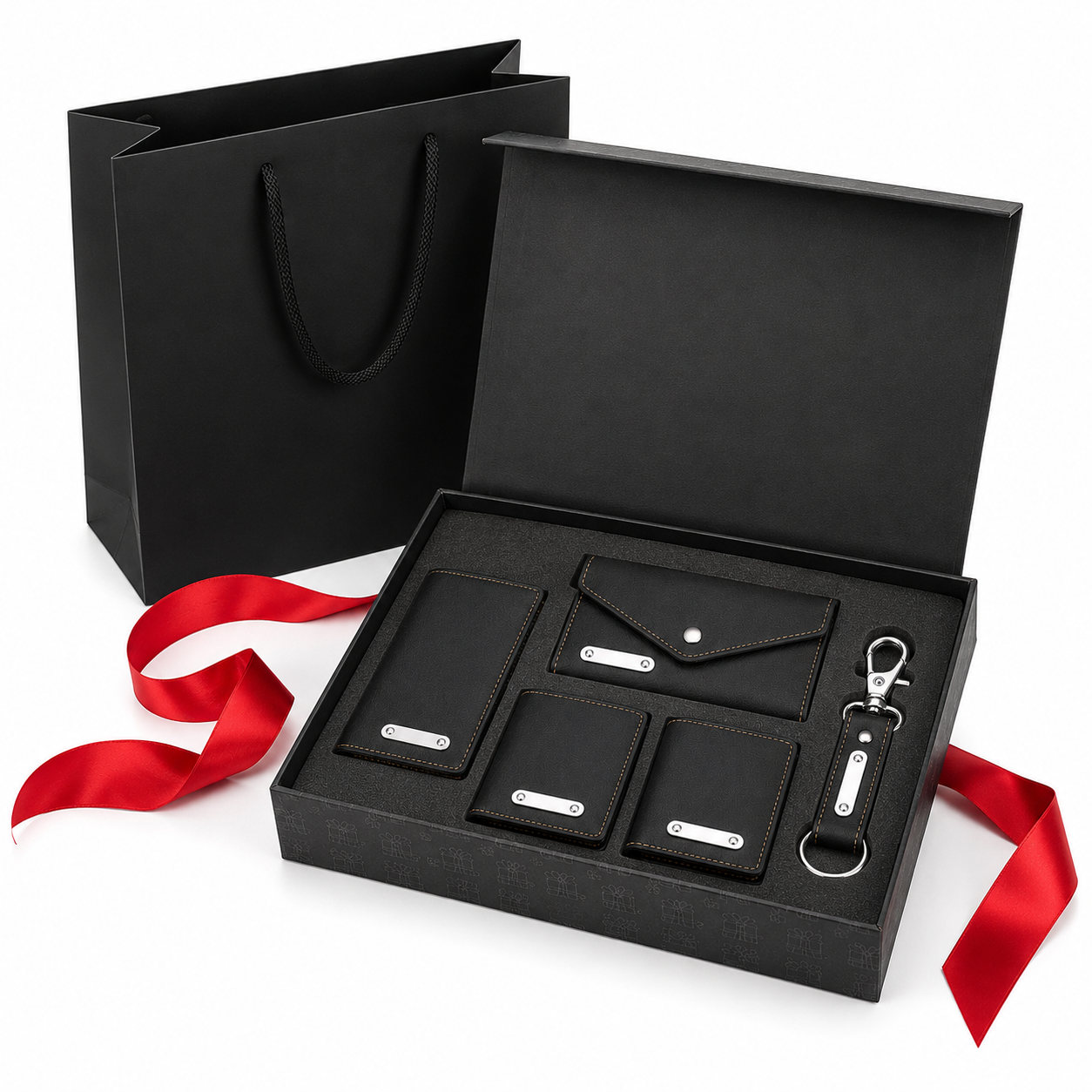 LIFESTYLE COMBO 01 -5 IN 1 ( BLACK ) MENS WALLET/ LADIES WALLET / CHEQUE  BOOK HOLDER / CARDHOLDER / KEYCHAIN image 5