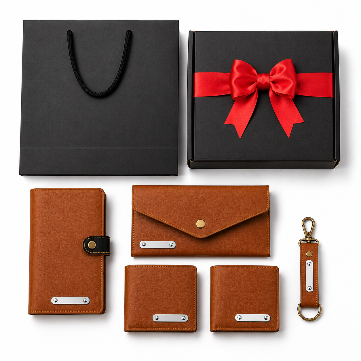 LIFESTYLE COMBO 01 -5 IN 1 ( BROWN ) MENS WALLET/ LADIES WALLET / CHEQUE  BOOK HOLDER / CARDHOLDER / KEYCHAIN image 2