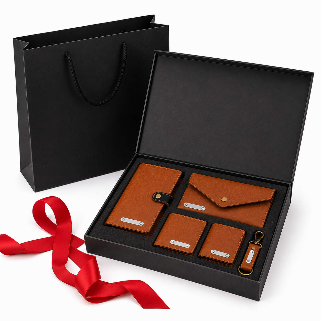 LIFESTYLE COMBO 01 -5 IN 1 ( BROWN ) MENS WALLET/ LADIES WALLET / CHEQUE  BOOK HOLDER / CARDHOLDER / KEYCHAIN image 3