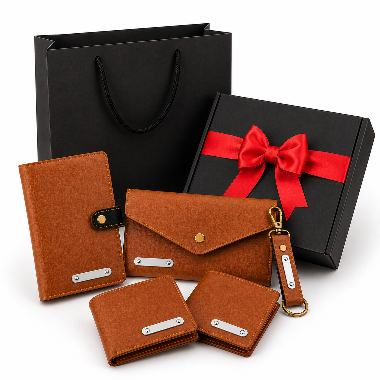 LIFESTYLE COMBO 01 -5 IN 1 ( BROWN ) MENS WALLET/ LADIES WALLET / CHEQUE  BOOK HOLDER / CARDHOLDER / KEYCHAIN image 4