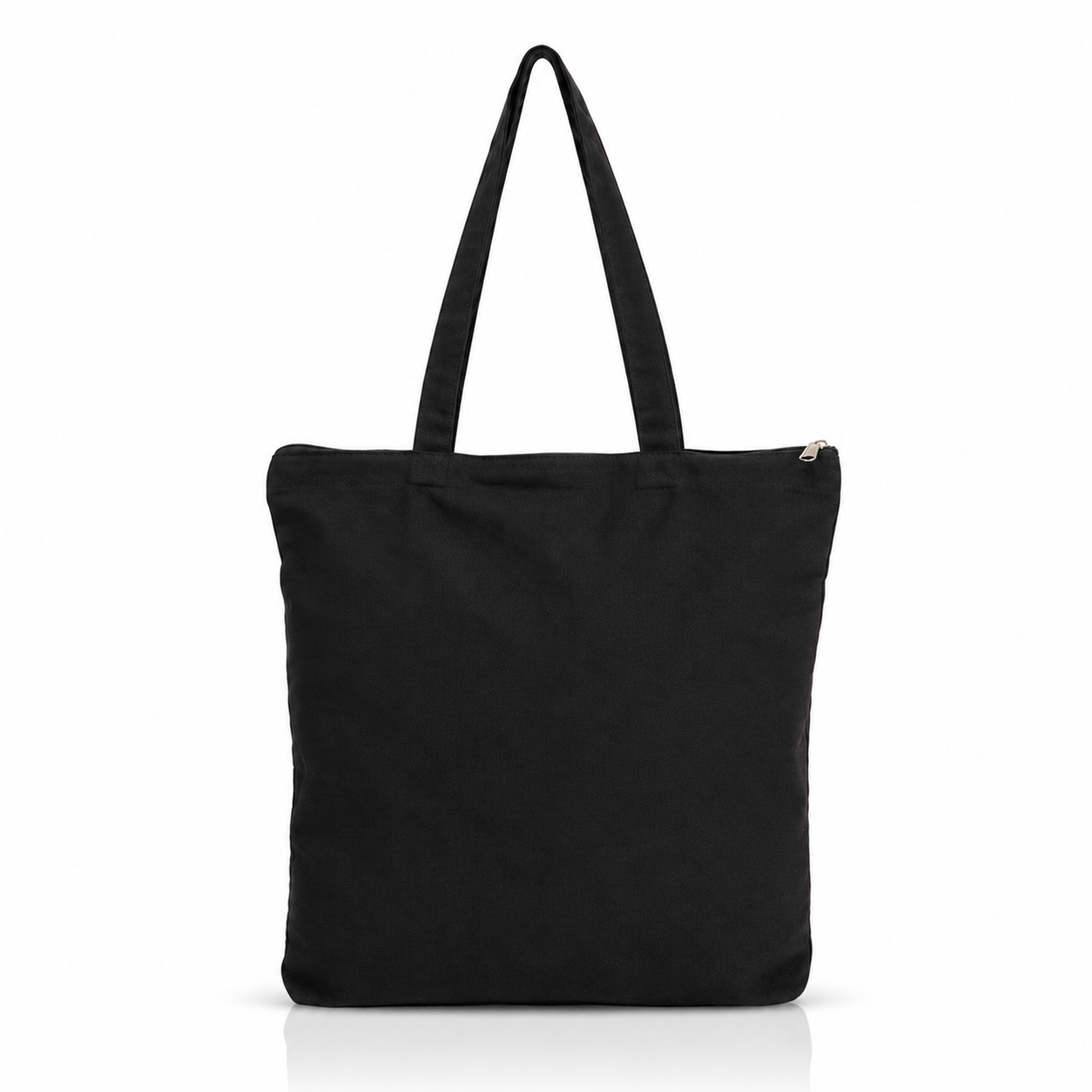 COTTON TOTE BAG WITH ZIPPER BLACK  image 5