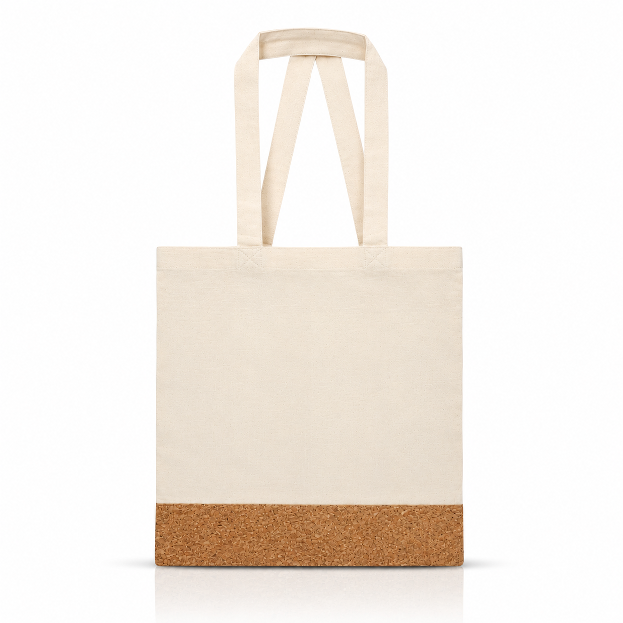 COTTON TOTE BAG WITH CORKPATTERN WHITE image 5