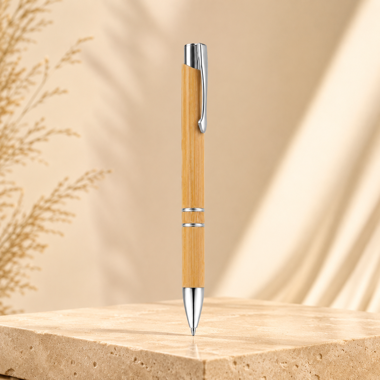 BP2 BAMBOO BALL PEN WITH DOUBLE RING DESIGN