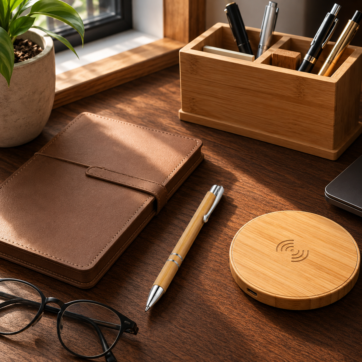 BP2 BAMBOO BALL PEN WITH DOUBLE RING DESIGN image 2