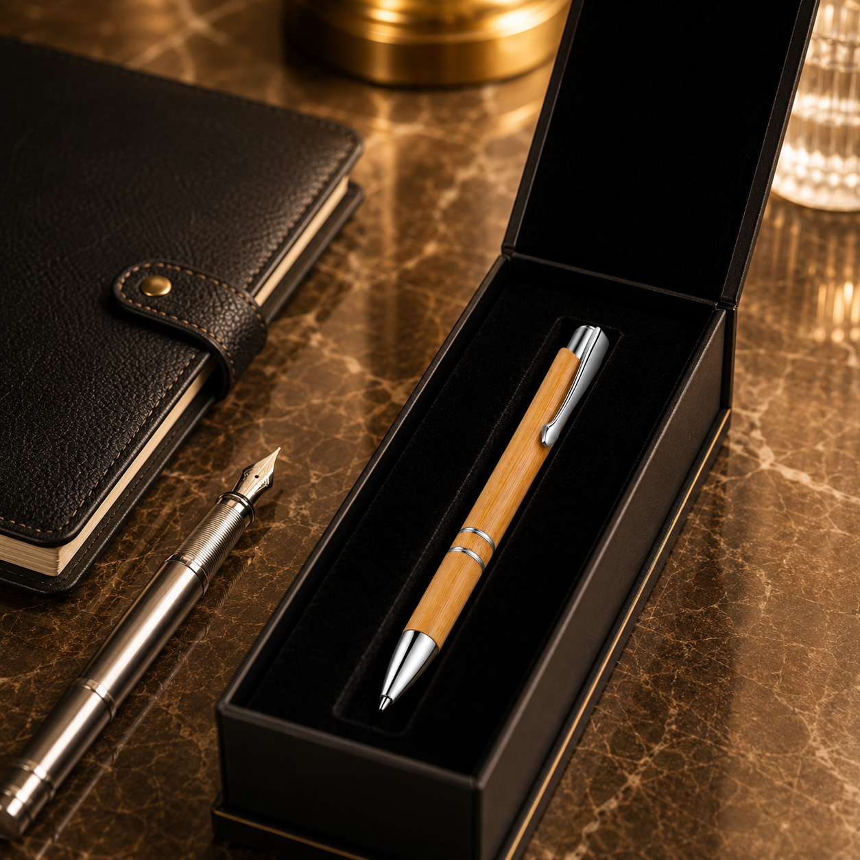 BP2 BAMBOO BALL PEN WITH DOUBLE RING DESIGN image 5