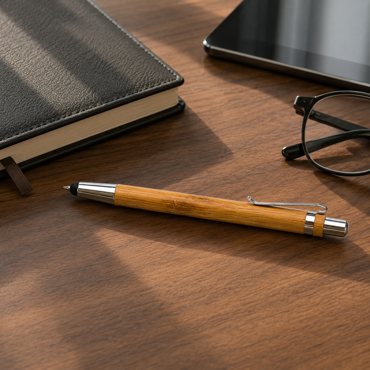 BP9 Bamboo Ball pen with Stylus on Tip image 3