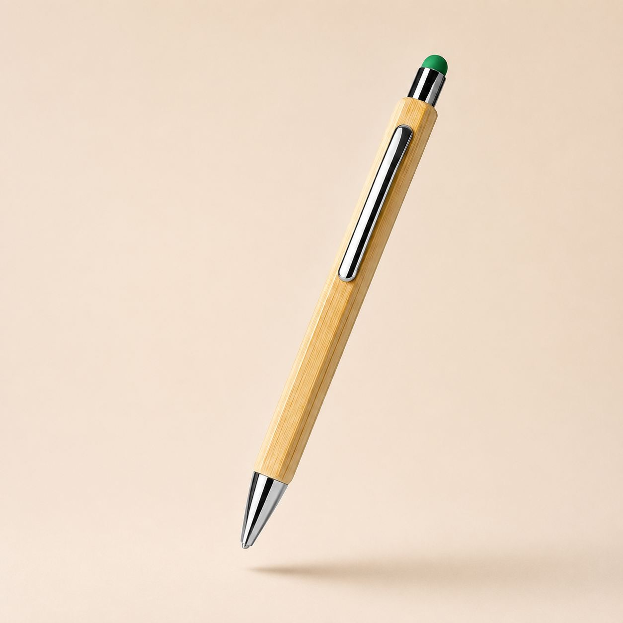 BP12- Bamboo Hexangonal Stylus Pen – stylus color available - Orange,Green,Black image 2