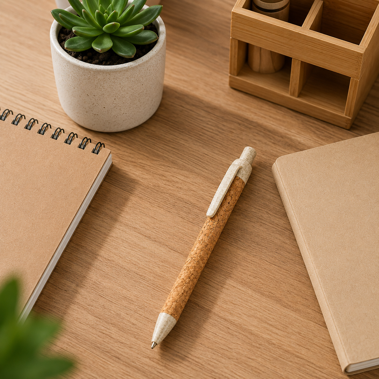 OP1 Eco Friendly Cork Pen with Wheat Straw Parts image 3