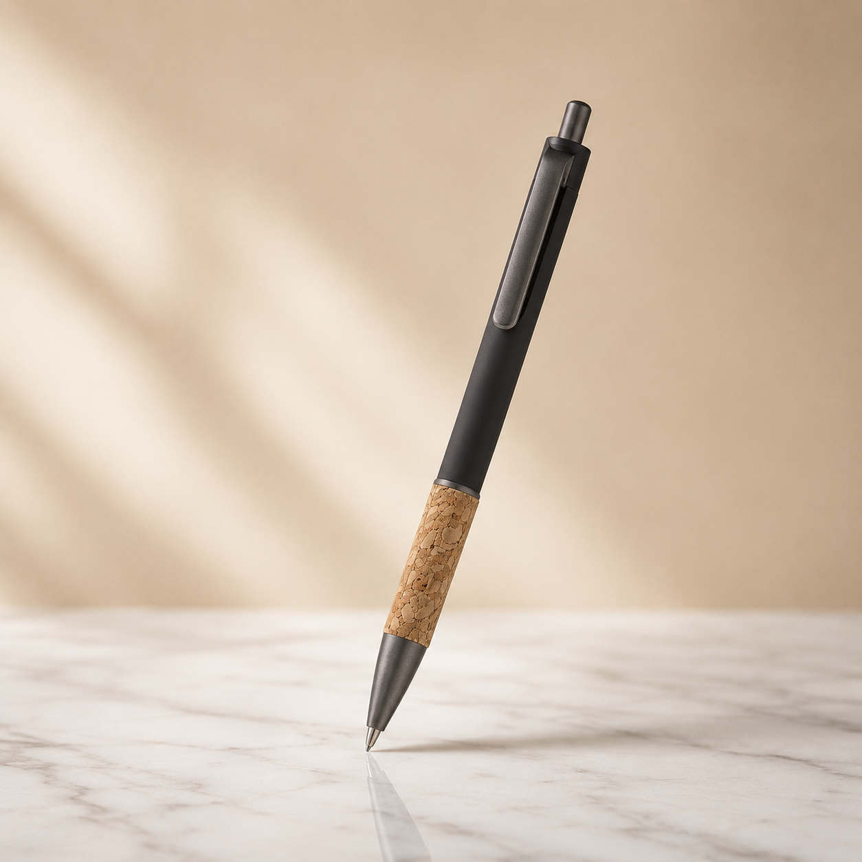 OP2 Velvet Touch Metal Body Pen with Cork Grip