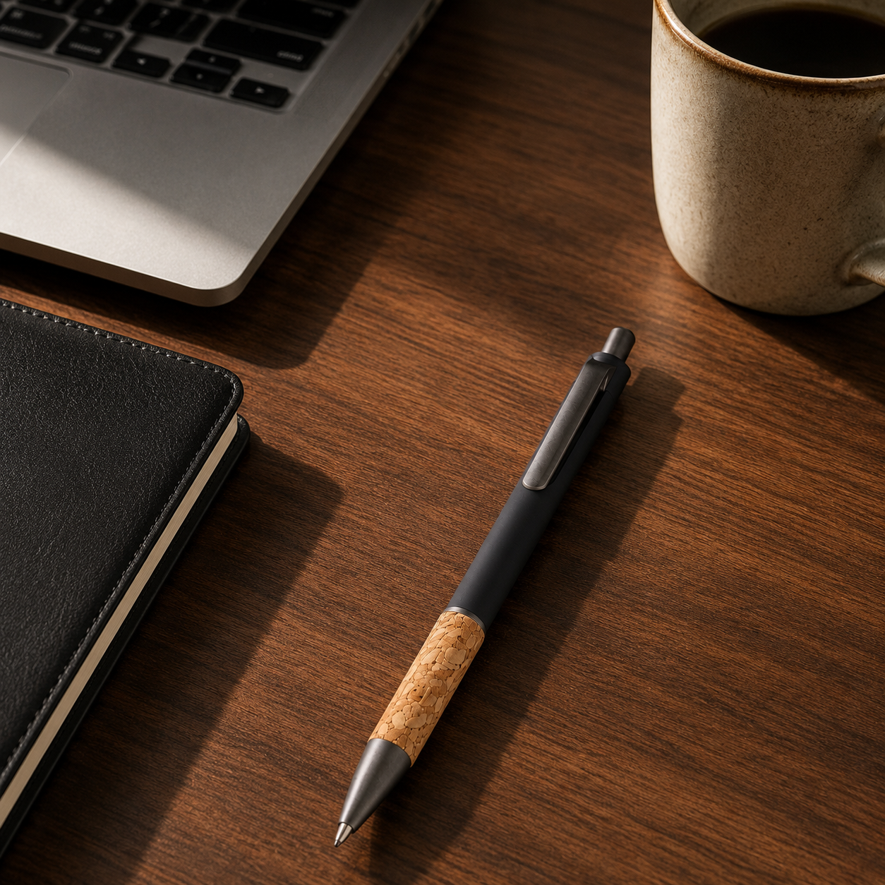 OP2 Velvet Touch Metal Body Pen with Cork Grip image 3