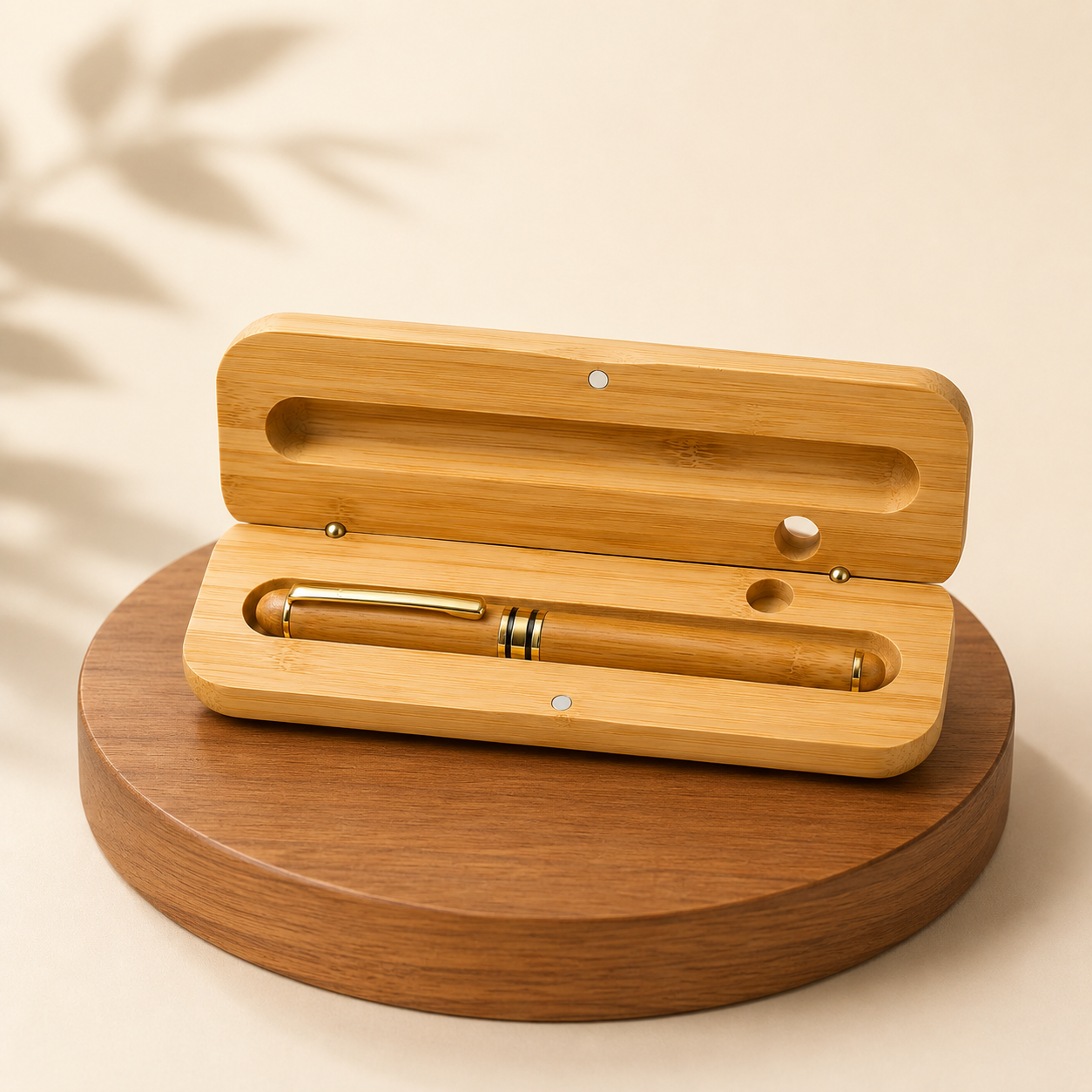 PB8 Bamboo Gift Box cum pen standee for 1 Pen image 5