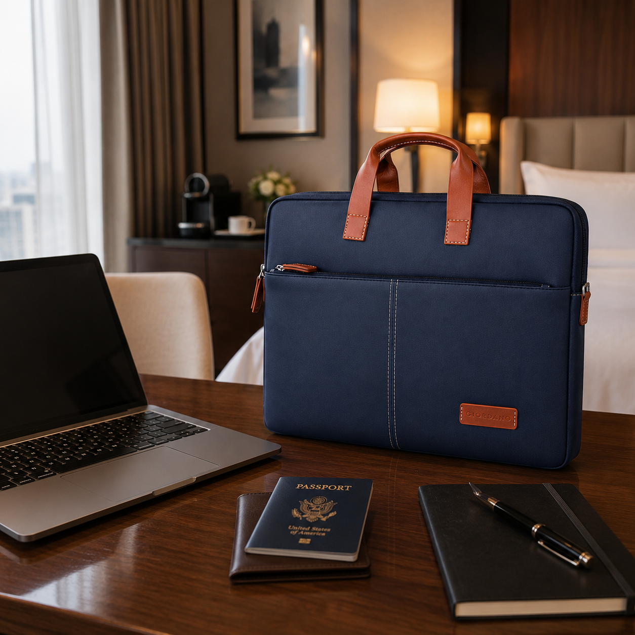 G 24 GIORDANO UNI LAPTOP SLVEER NAVY BLUE image 3