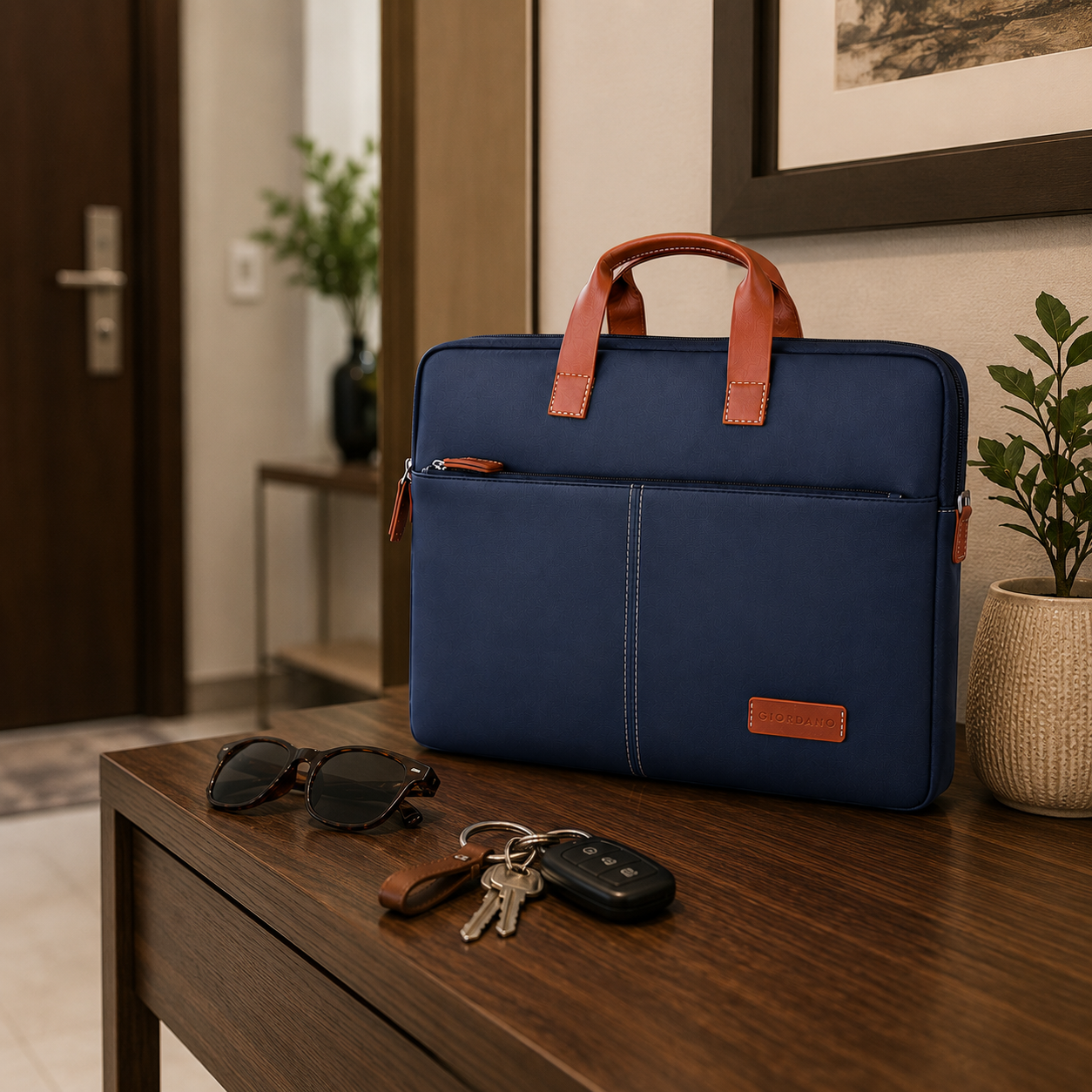 G 24 GIORDANO UNI LAPTOP SLVEER NAVY BLUE image 4