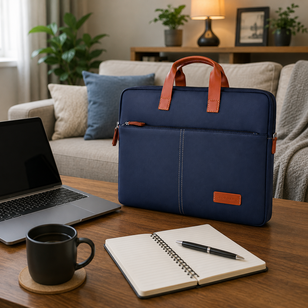 G 24 GIORDANO UNI LAPTOP SLVEER NAVY BLUE image 5