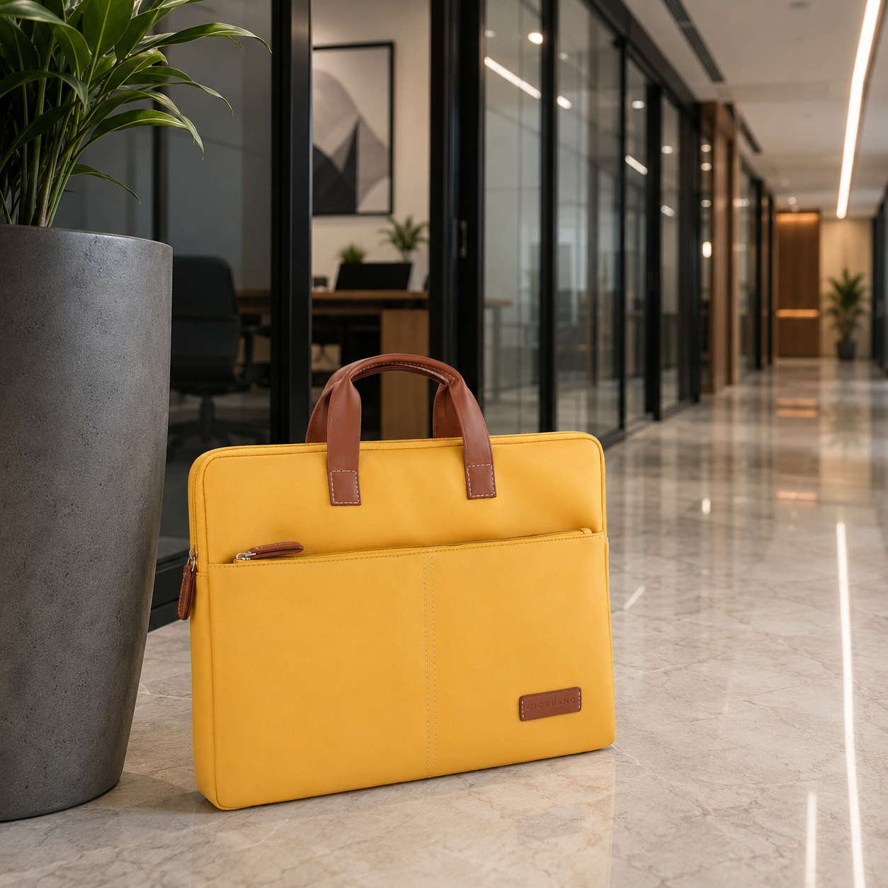 G 26 GIORDANO UNI LAPTOP SLVEER YELLOW