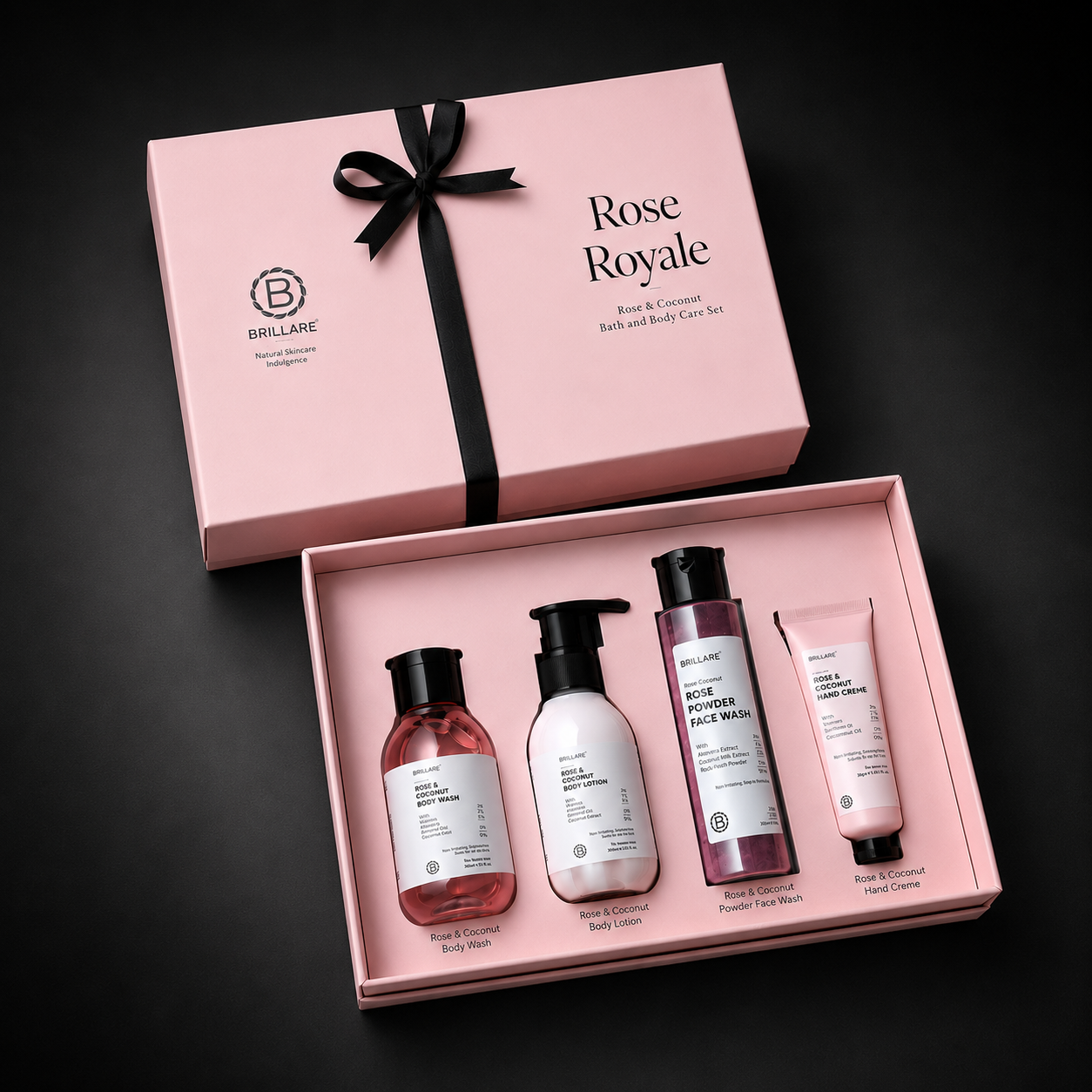 ROSE ROYALE GIFT SET CONTENTS : BODY WASH 100ML / POWDER FASE WASH 30g BODY LOTION 100G / HAND CRÈME 30G image 5