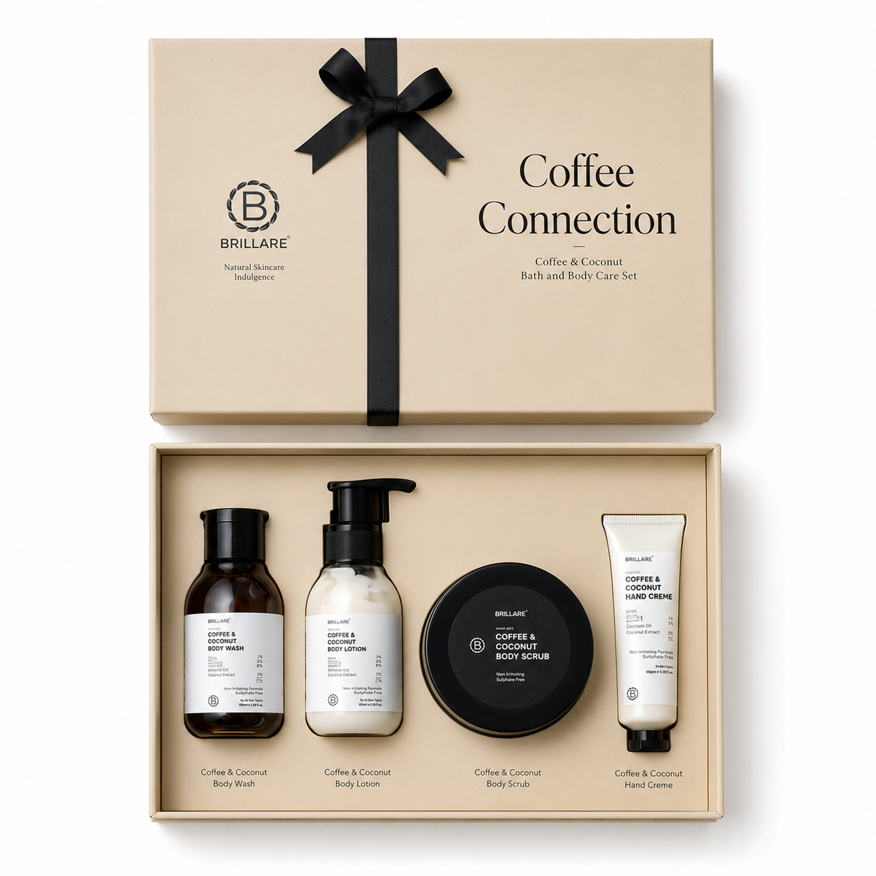 COFFEE CONNECTION GIFT SET CONTENTS : BODY WASH 100ML / BODY SCRUB 100G / HAND CRÈME 30G / BODY LOTION 100ML image 3