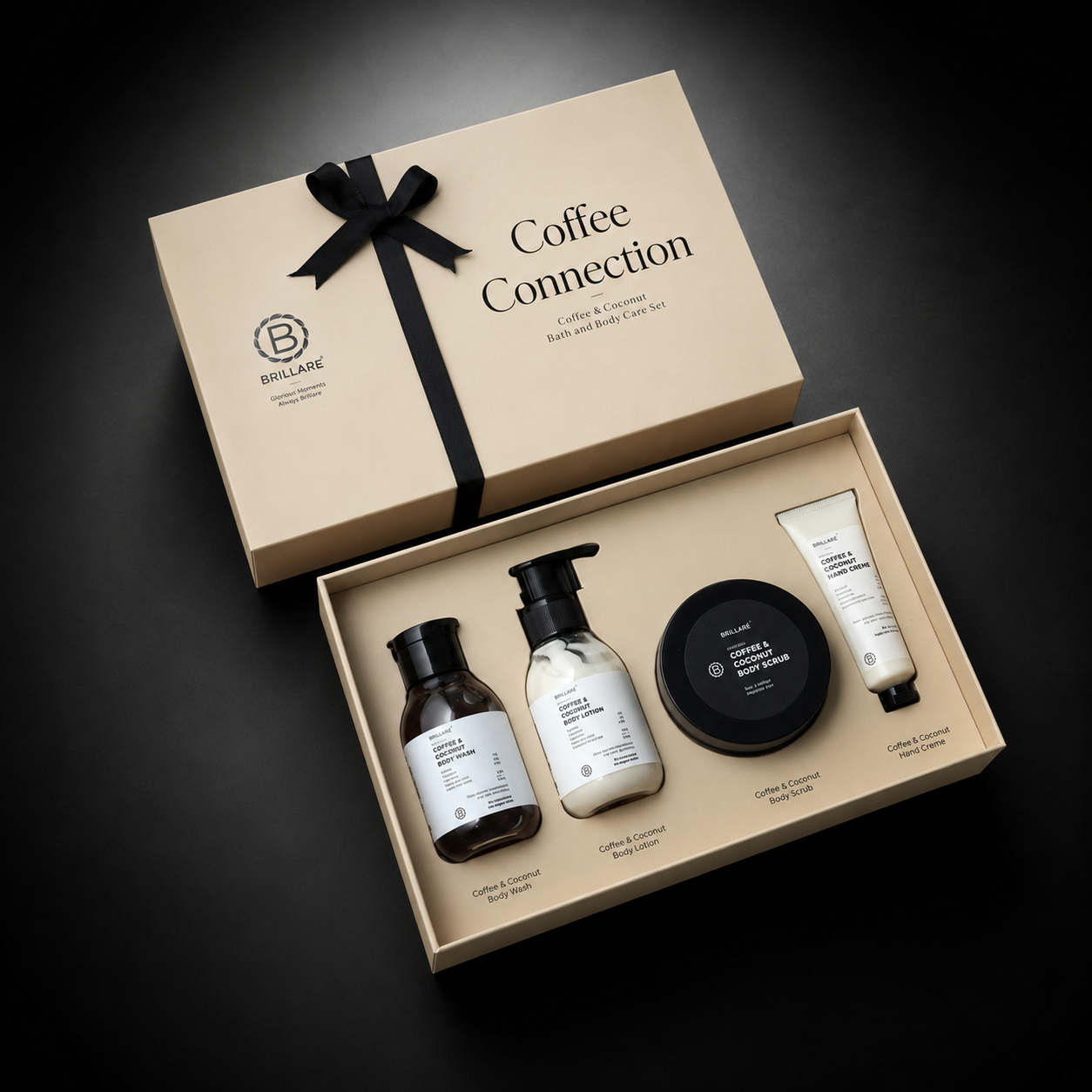 COFFEE CONNECTION GIFT SET CONTENTS : BODY WASH 100ML / BODY SCRUB 100G / HAND CRÈME 30G / BODY LOTION 100ML image 5