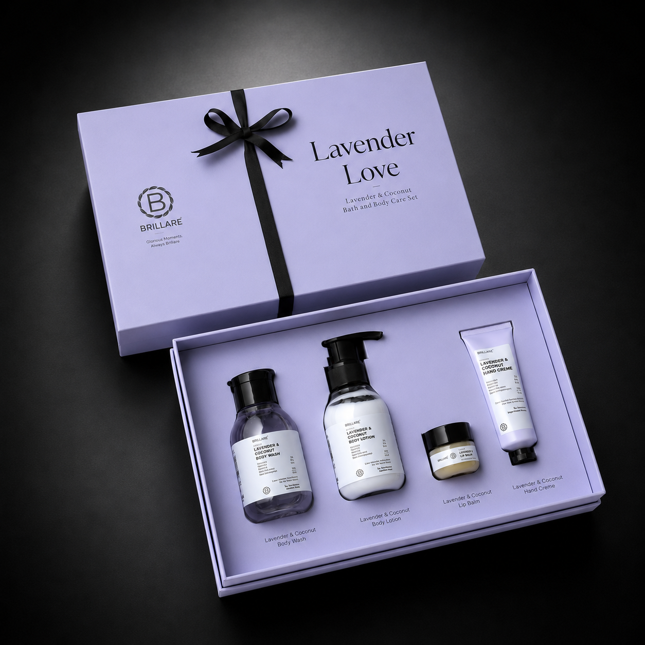LAVENDAR LOVE GIFT SET CONTENTS : BODY WASH 100ML / LIP BLAM 10G / BODY LOTION 100ML/ HAND CRÈME 30G /  image 5