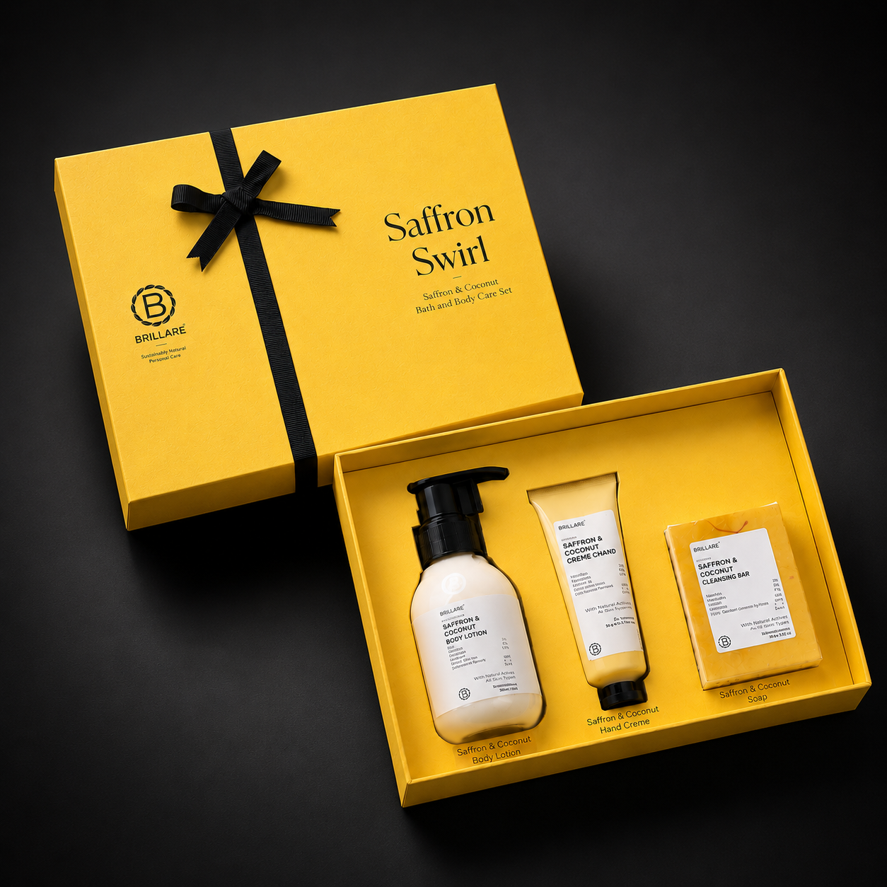 SAFFRON SWIRIL PACK OF 03 CONTENTS : 1* BODY  LOTION 100ML  / 1* SOAP 100G  / 1* HAND CRÈME 30G image 5