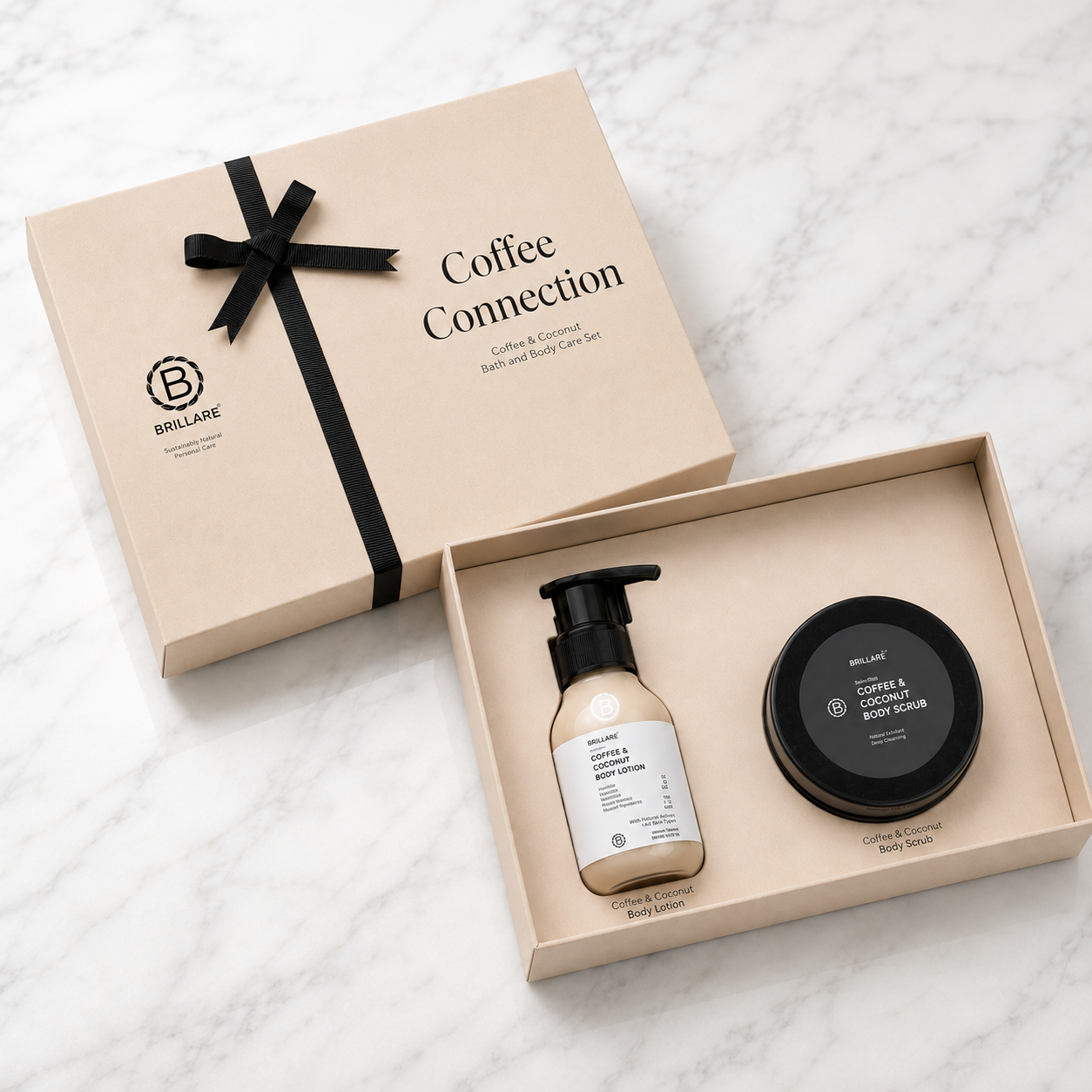 COFFEE CONNECTION PACK OF 02 CONTENTS : 1* BODY SCRUB 100G / 1* BODY LOTION 100 ML