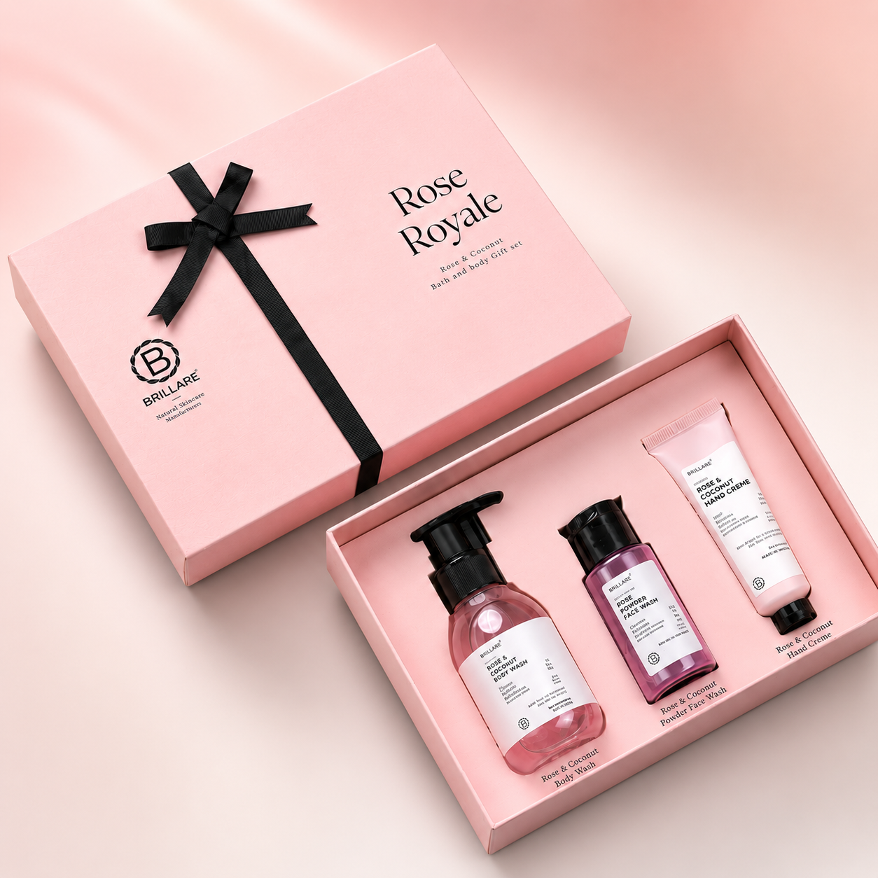 ROSE ROYALE PACK OF 03 CONTENTS : 1* BODY WASH 100ML / 1* POWDER FASE WASH 15G / 1* HAND CRÈME 30G image 2