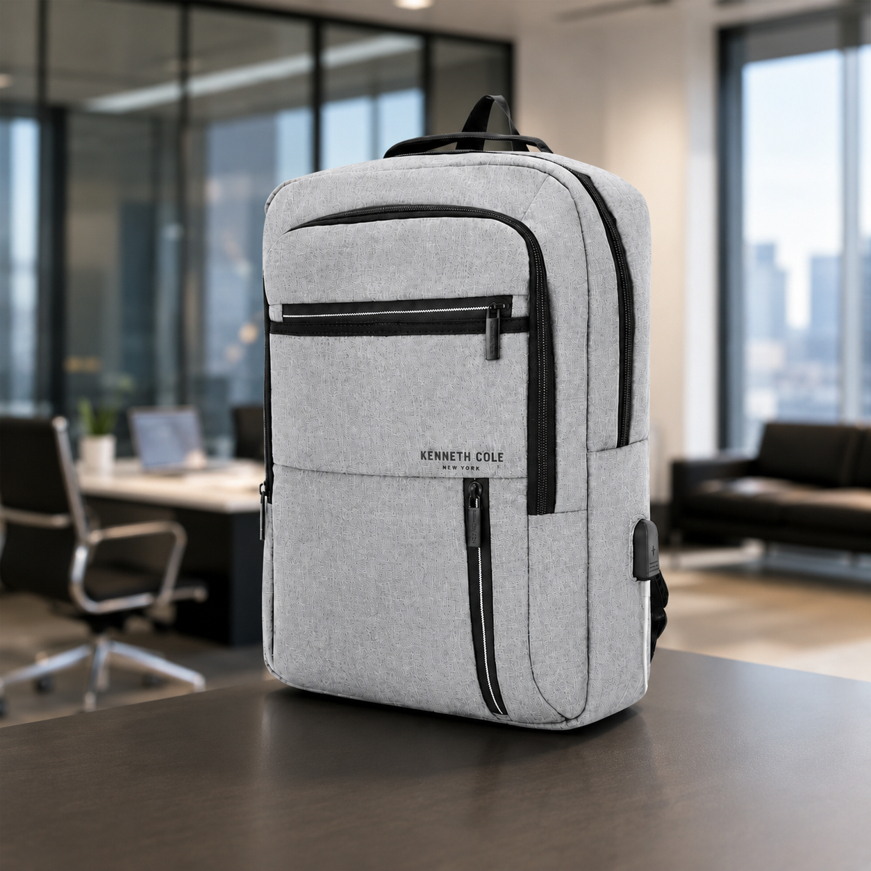 KC 32 KENNETH COLE /BAGPACK RUFTY GREY  image 4