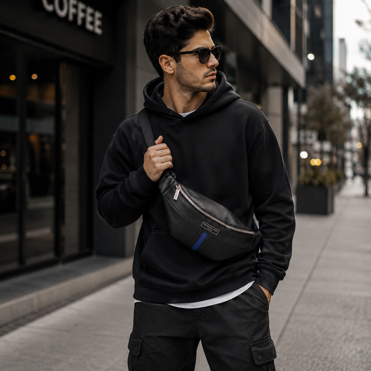 KC 18 STRIPE / WAIST POUCH BLACK  image 2