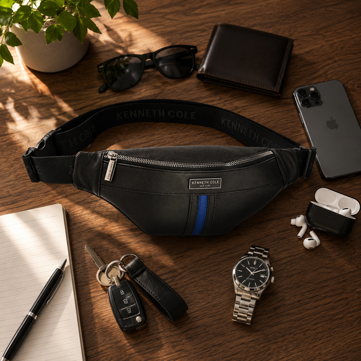 KC 18 STRIPE / WAIST POUCH BLACK  image 3