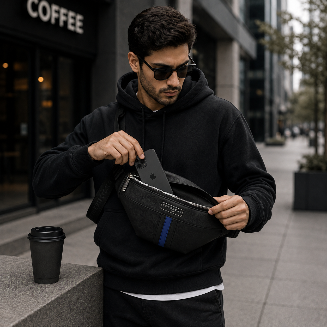 KC 18 STRIPE / WAIST POUCH BLACK  image 5