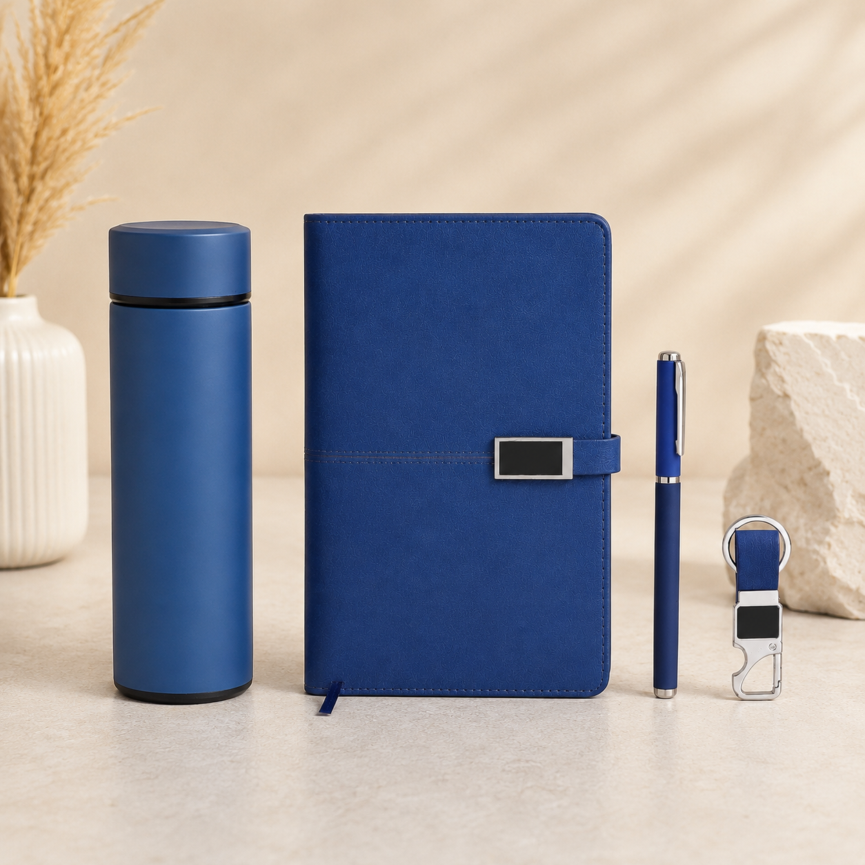 ZENITH BLUE DIARY, PEN, KEYCHAIN & BOTTLE image 3