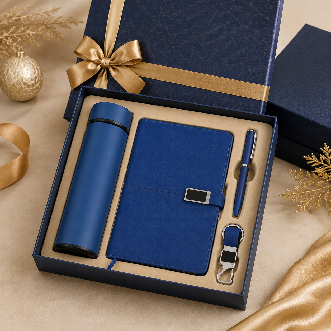 ZENITH BLUE DIARY, PEN, KEYCHAIN & BOTTLE image 5