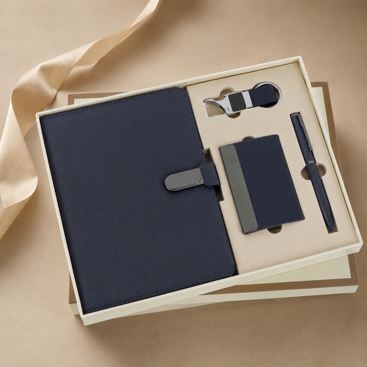 APEX BLUE  DIARY, PEN, KEYCHAIN & CARDHOLDER