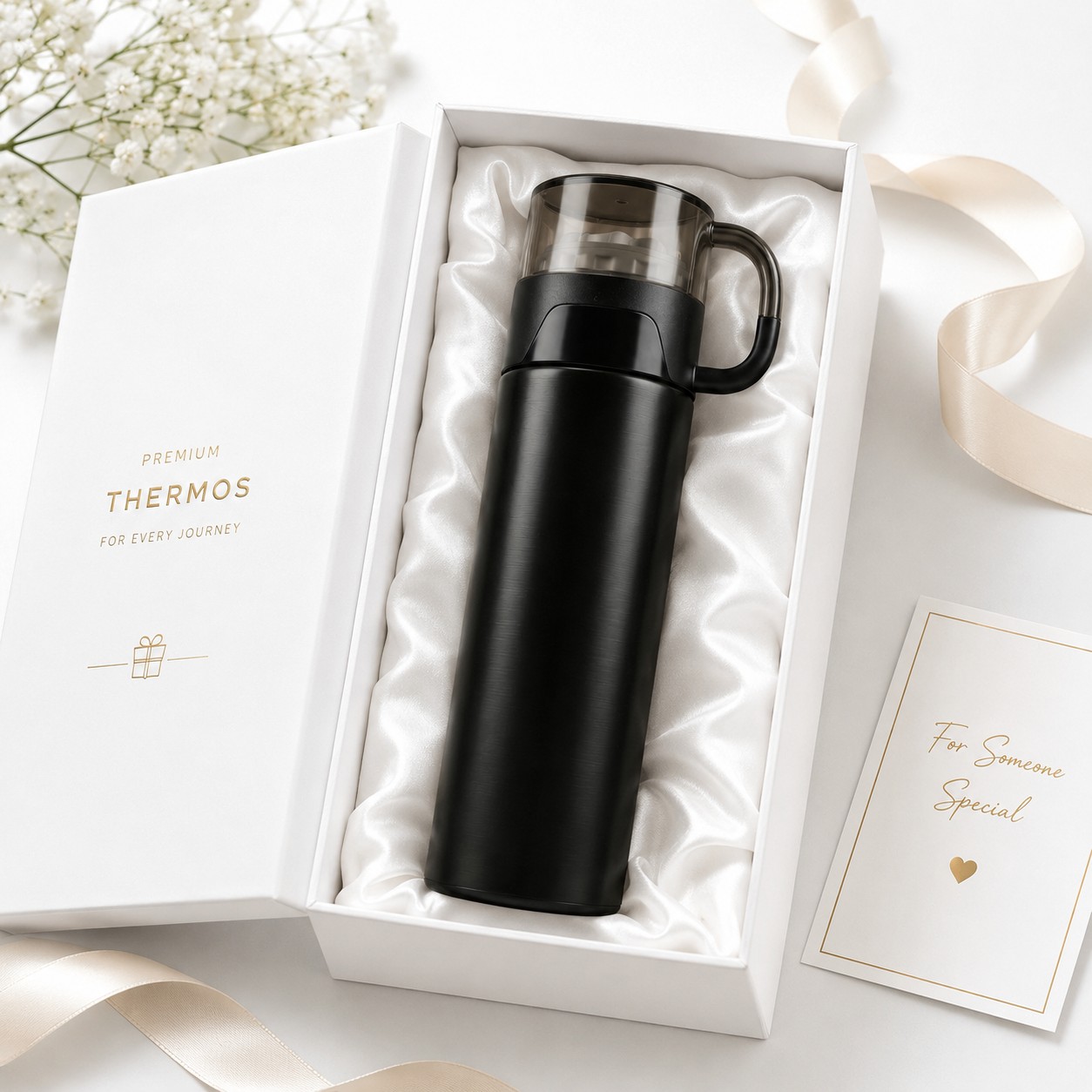 BOTTLE WITH CUP 500 ML BLACK image 5