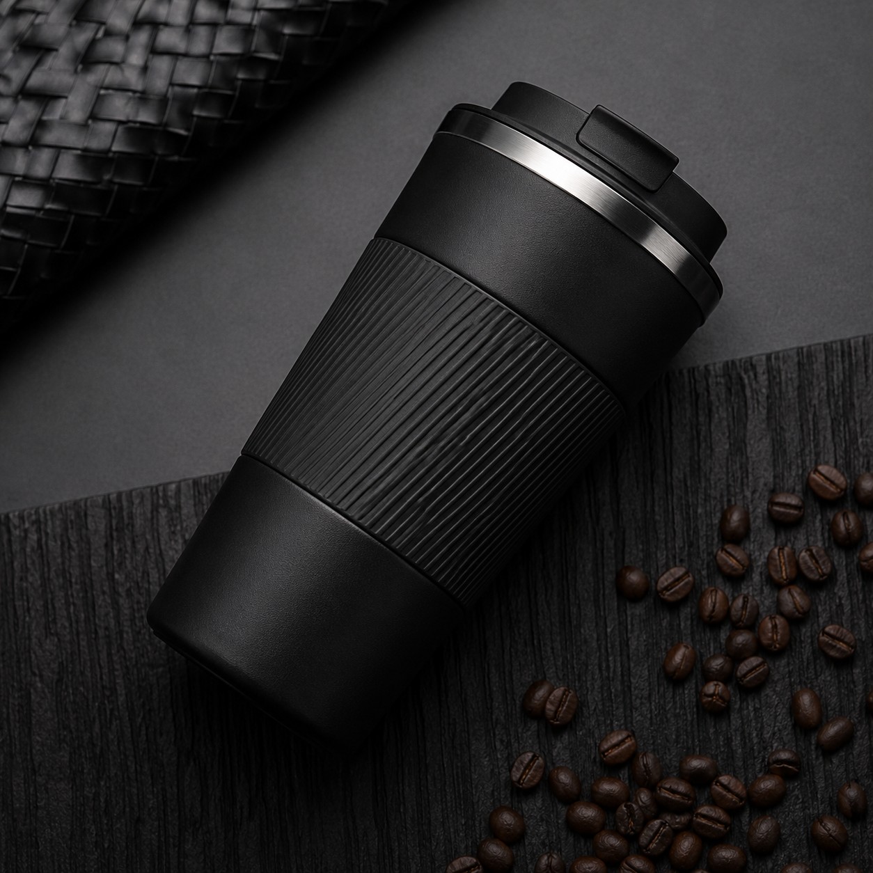 VACUUM COFFEEE MUG 400 ML BLACK image 3
