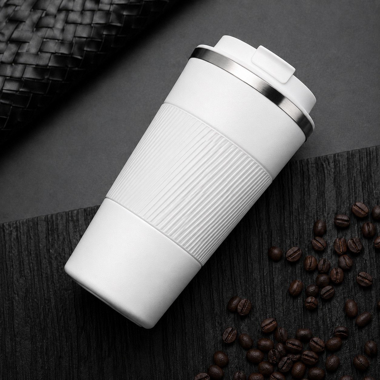 VACUUM COFFEEE MUG 400 ML WHITE image 5